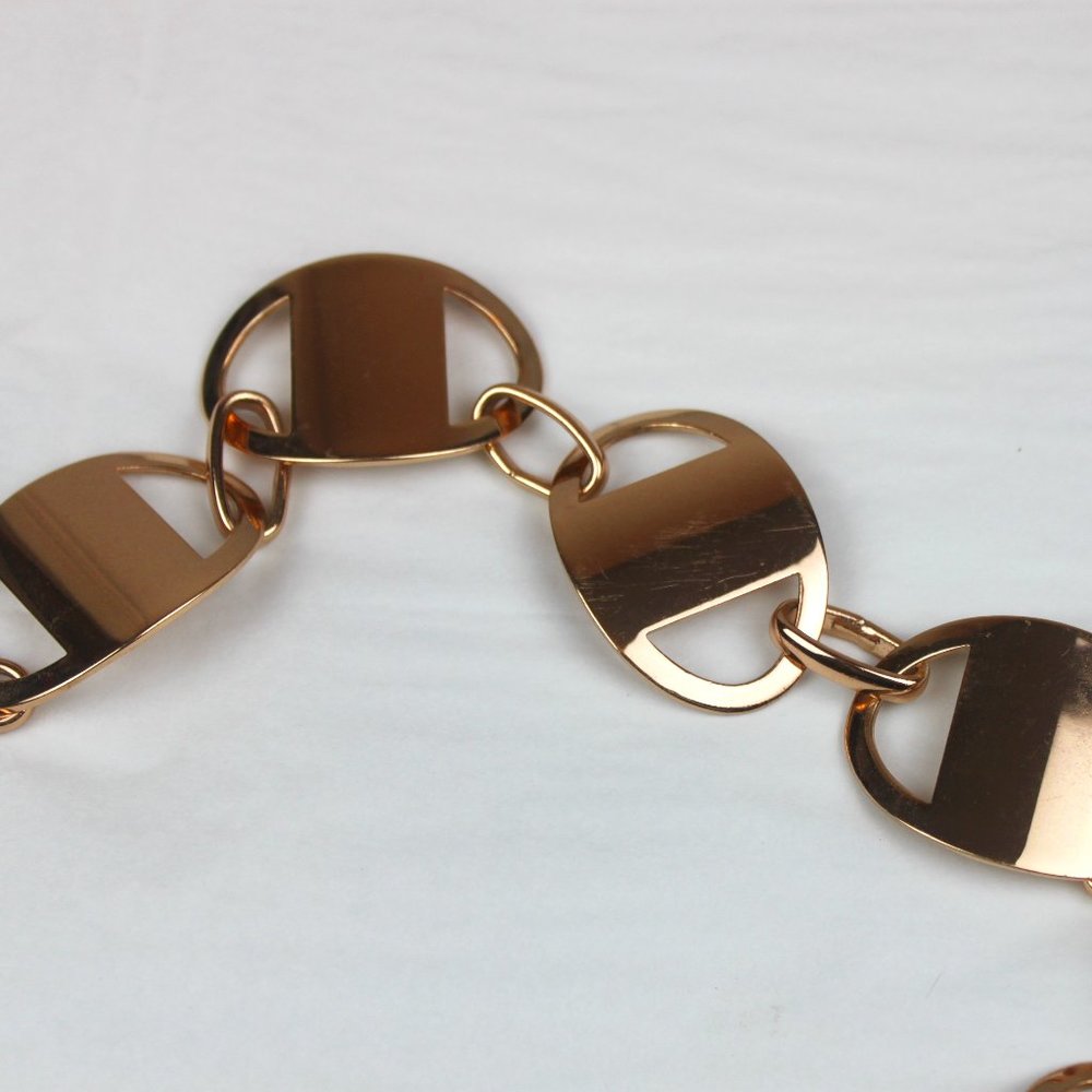 A/W Rose Gold Metal Round Linked Belt - Picture 8 of 8